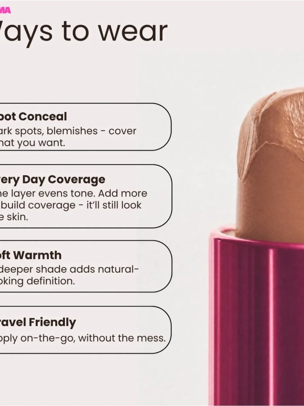 BASMA Foundation Stick in 29 Medium Skin Neutral Undertones NWT